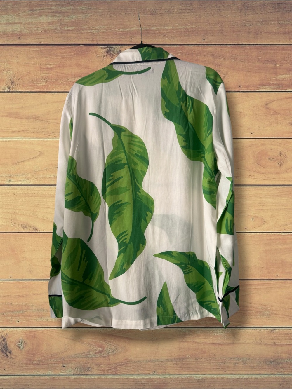 NEW Katie Kime Tropical Green Leaf Long Sleeve Pajama Pants Set, XL - Picture 8 of 10